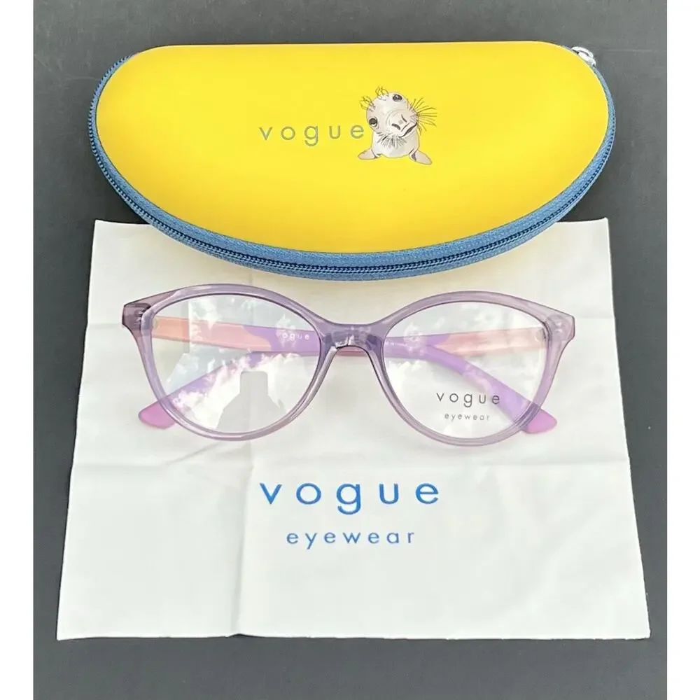 VOGUE Kids VY2019 Sophisticated Transparent Violet Acetate Frame 48 16 125 NEW